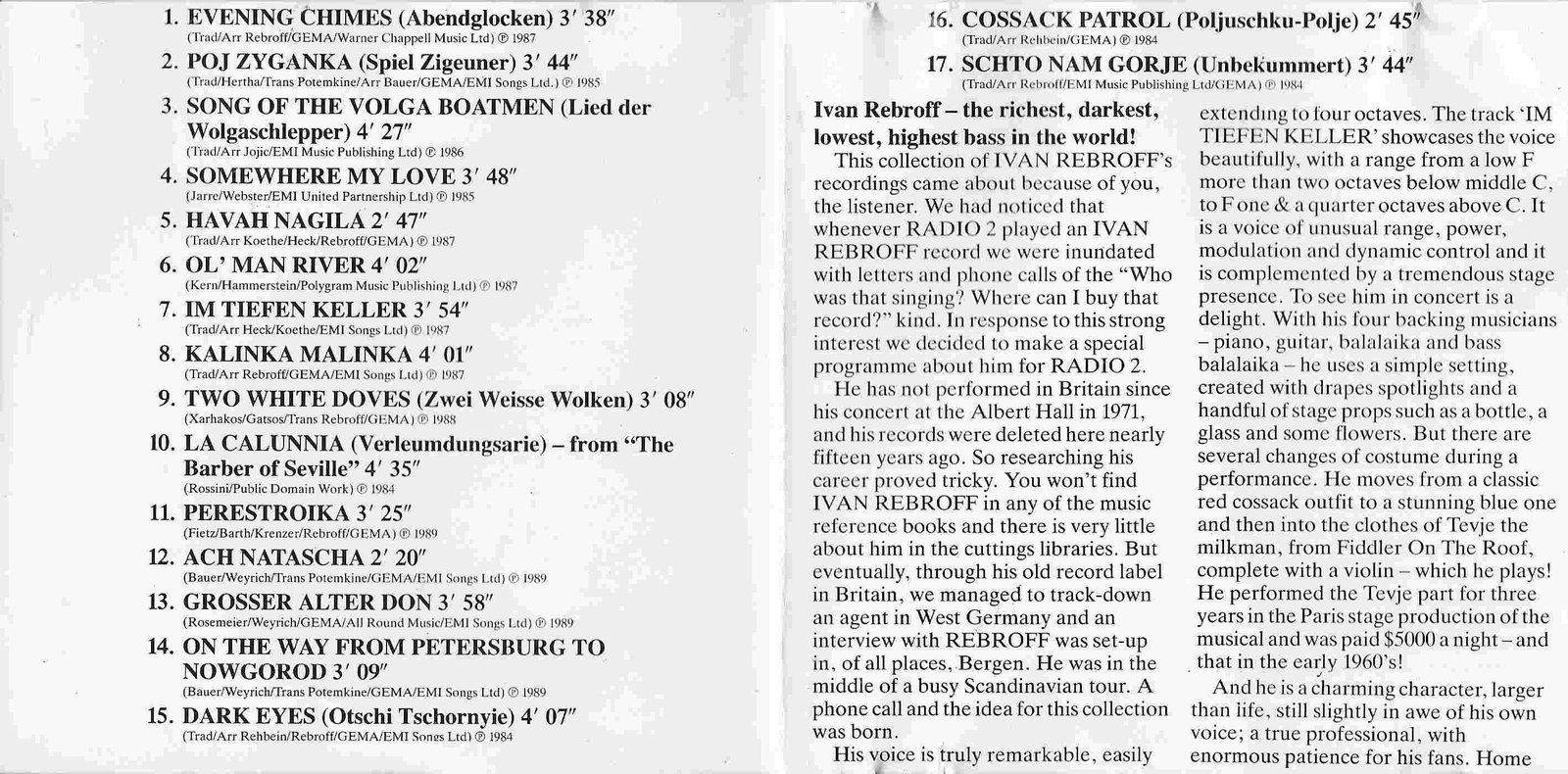 Middle of cover of MDMCD 001